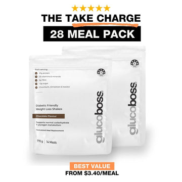 GlucoBoss Diabetic Friendly Weight Loss Shakes- 28 Meal Pack