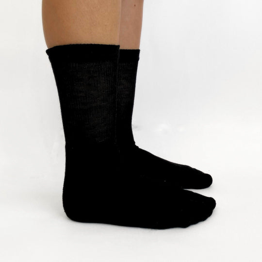 GlucoBoss Ultra Soft Black Diabetic Friendly Bamboo Socks 6-Pack