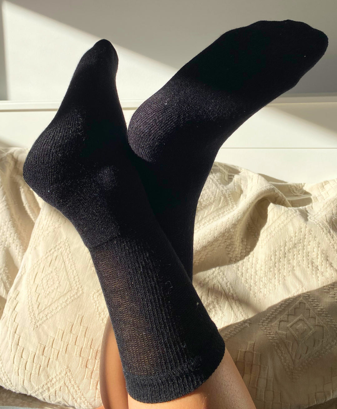 GlucoBoss Ultra Soft Diabetic Friendly Bamboo Socks- Black